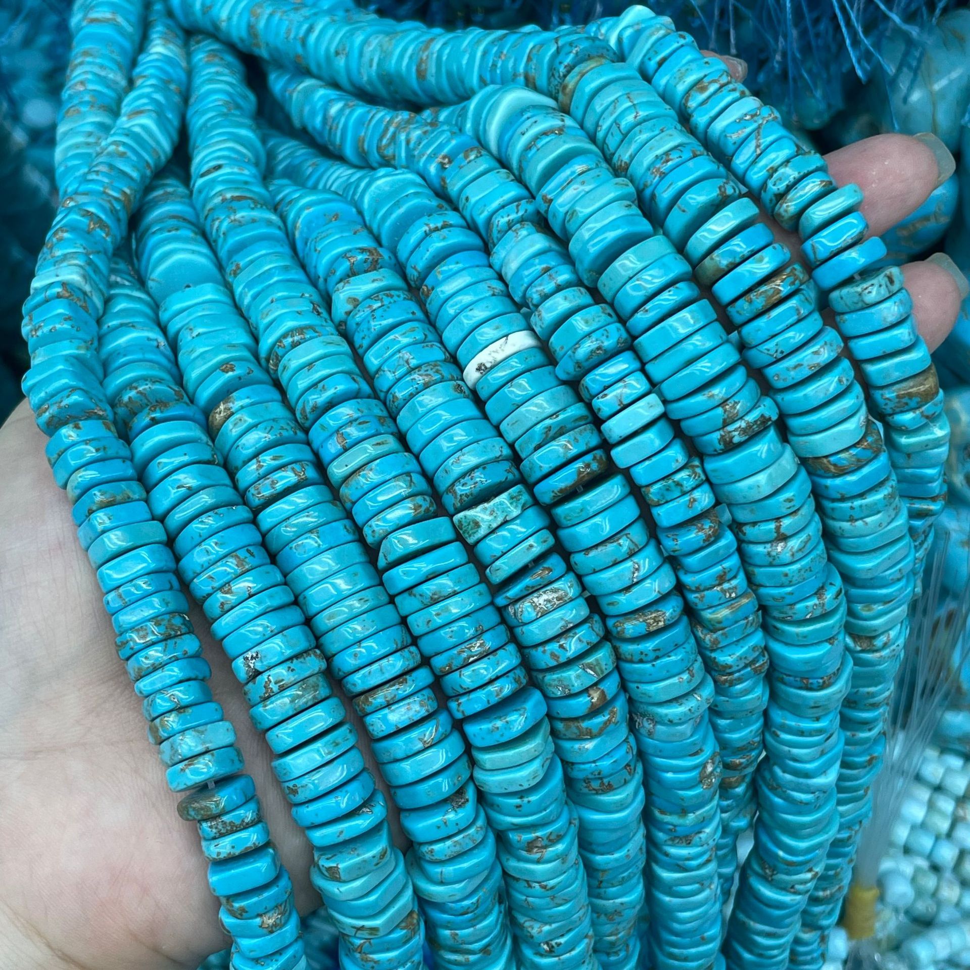 organic turquoise beads