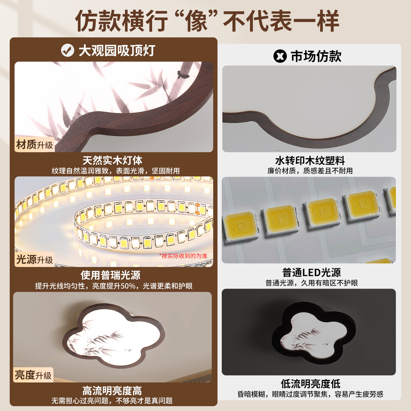 Estética del dormitorio de estilo Song nueva luz de techo de estilo chino Zen sala de té lámpara de estudio retro dormitorio principal protección de ojos lámpara decorativa L263