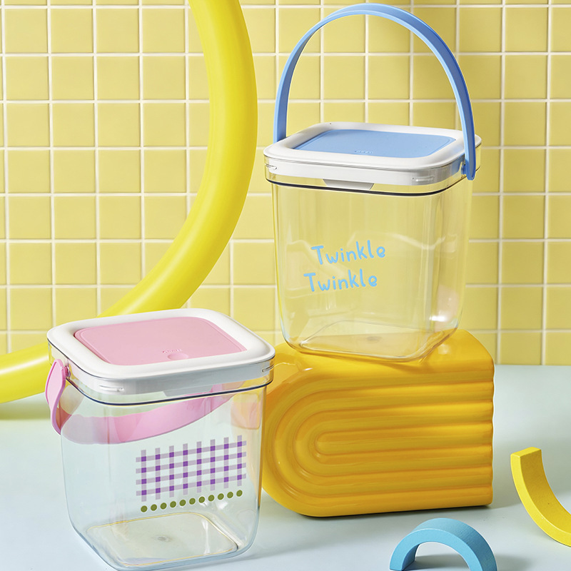 Dopamine desktop trash can, portable storage basket, press-type automatic pop-up lid basket, mini multifunctional storage bin