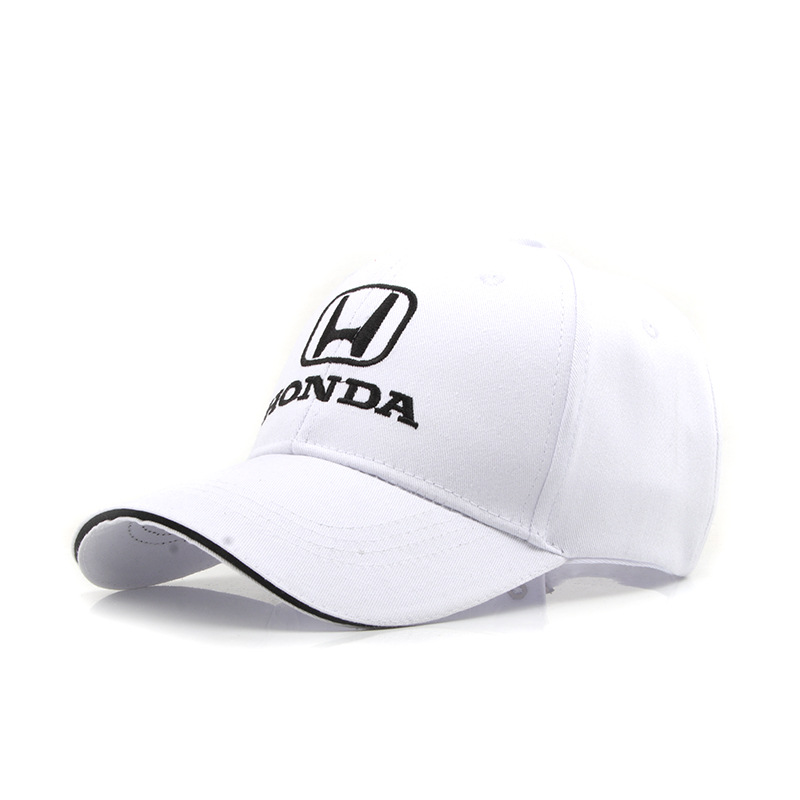 thumbnail image 1 of Nueva versión coreana bordado coche logo gorra de béisbol HONDA Honda gorra de carreras gorra blanca, 1 of 2