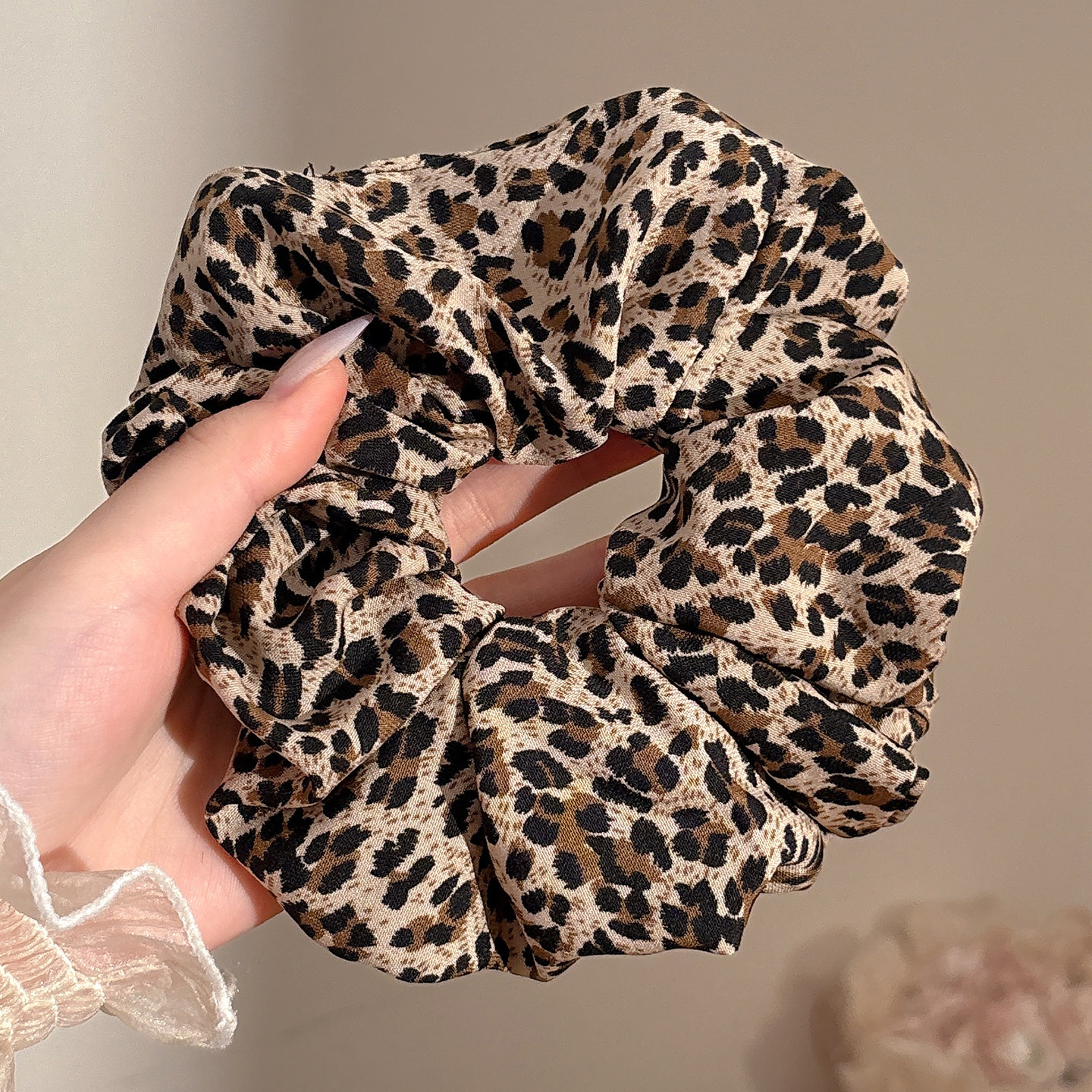 1#작은 표범 무늬 머리끈 - 약 16cm