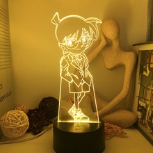 創意名偵探柯南3D小夜燈卡通七彩智能觸摸遙控藍牙音響LED睡眠燈.