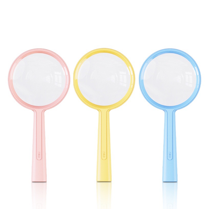 Deli lupa simple moda fácil de llevar Lente de Cristal resistente a la gota durable ABS mango LZ100LZ101