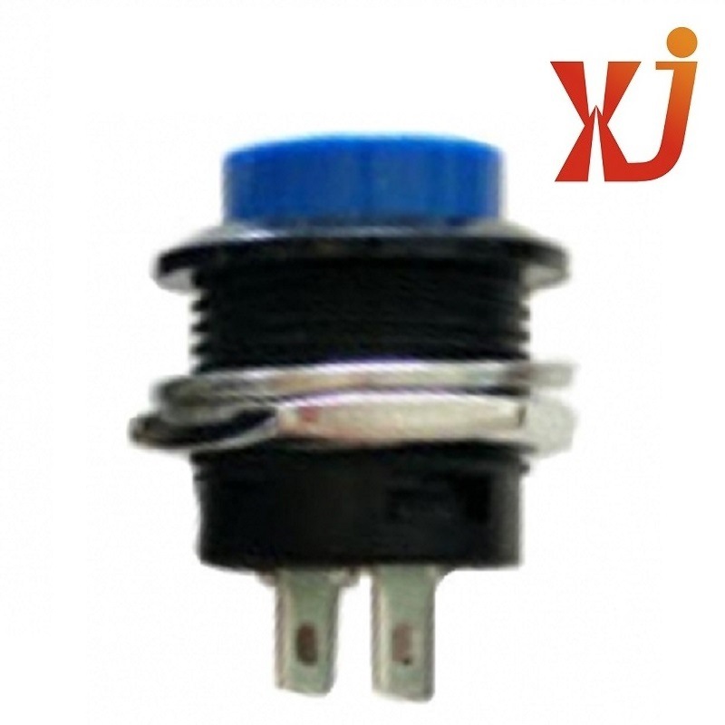 带螺母按钮开关13mm 电源启动开关厂家 按压导通复位开关高24.8mm