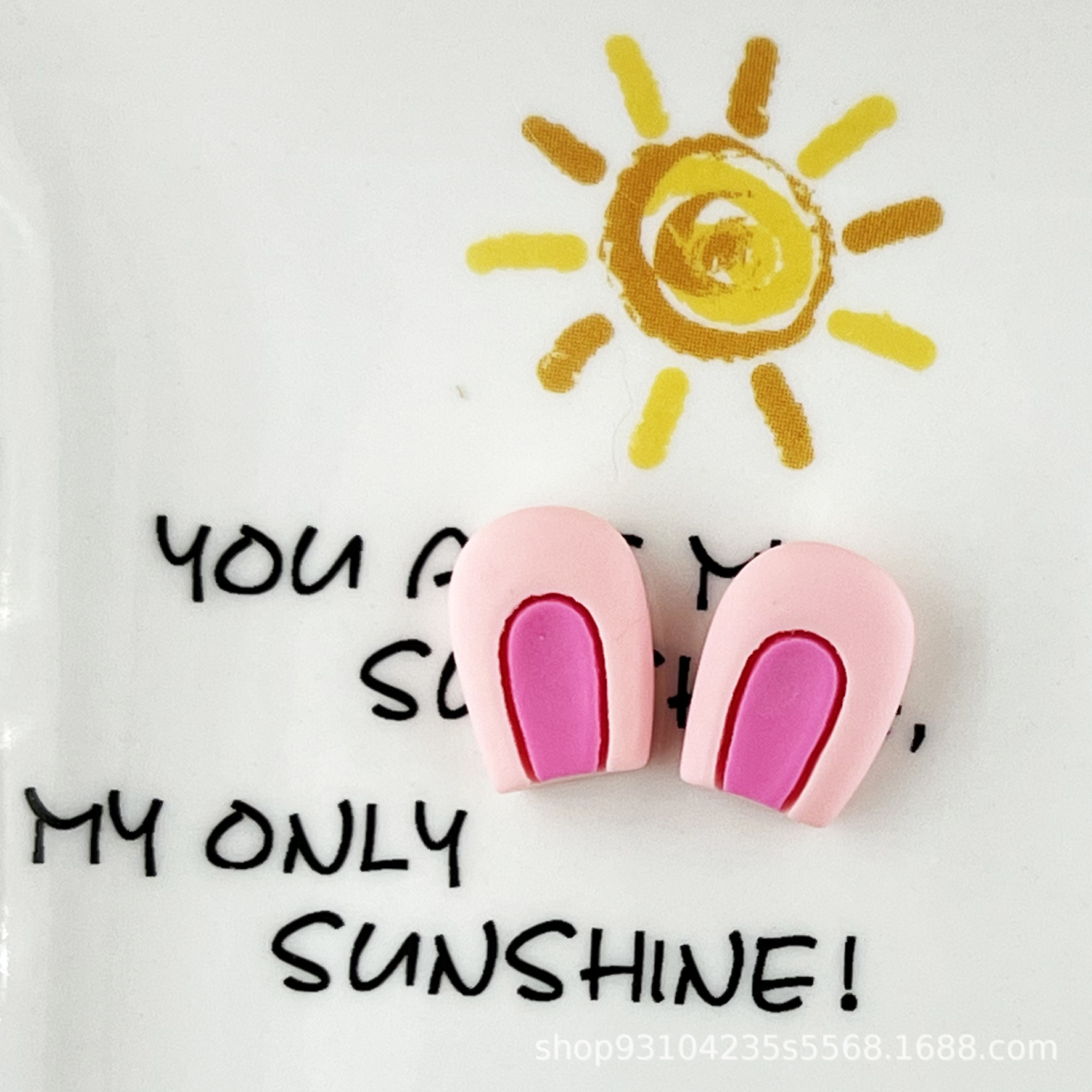 Resina animal de dibujos animados oído de ciervo hecho a mano DIY crema pegamento teléfono móvil Shell horquilla zapato hebilla muñeca parche decorativo