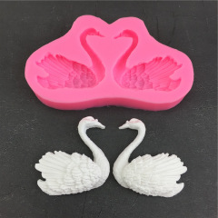 白鳥のペアdiy手作りケーキの砂糖ゼリー装飾ツール