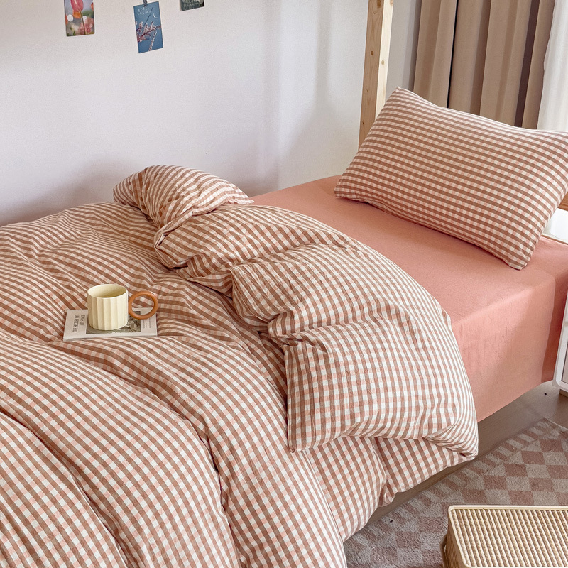 Tejido y lavado con agua Xinjiang algodón estudiantes tres piezas colchón sin aire impreso algodón dormitorio estudiantes piezas necesarias