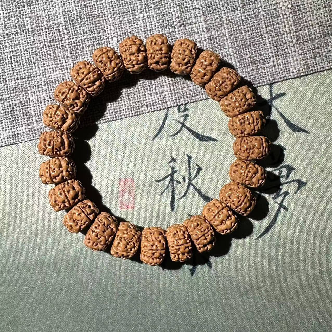 单圈盘龙纹金刚菩提佛珠手串男女情侣款手链 小金刚菩提一件代发