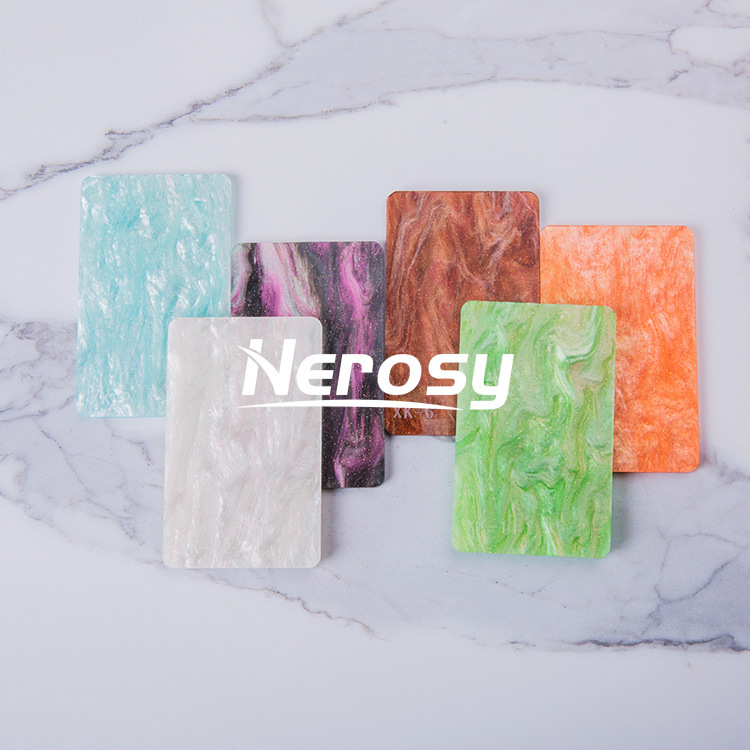 厂家直销多彩珠光水纹亚克力板饰品钥匙扣ins网红同款有机玻璃板