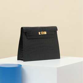 纯手工缝制Danse跳舞包原厂美洲鳄鱼皮雾面黑色金扣单双肩斜挎包