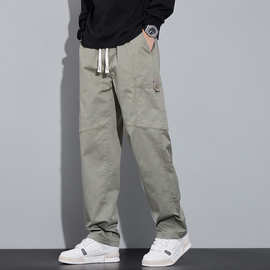 2025新款美式工装裤子男士直筒宽松春秋薄款机能运动休闲长裤子男