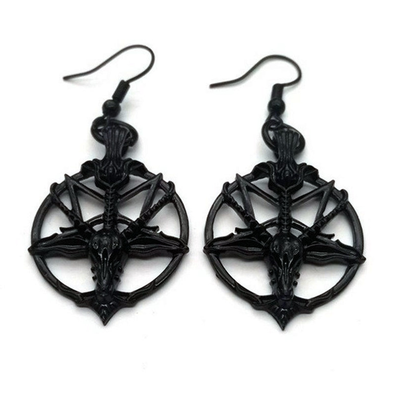 Drop Earrings Classification 1 Pair Quantity Holiday, Daily Occasion 1 Pair Halloween Hip-Hop Retro Skull Plating Alloy Drop Earrings
