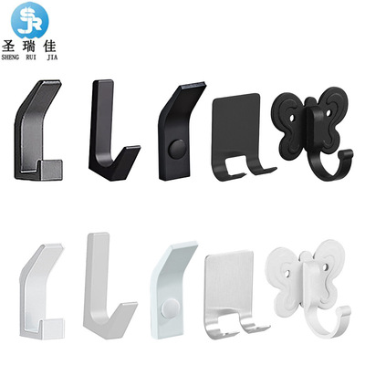 Santa Rui Space aluminum originality Kitchen Coat hooks Punch holes clothes Hook single aluminium alloy Clothes hook wholesale