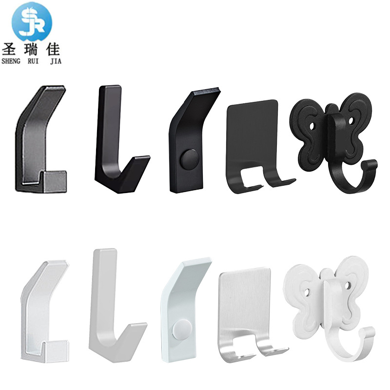 Santa Rui Space aluminum originality Kitchen Coat hooks Punch holes clothes Hook single aluminium alloy Clothes hook wholesale
