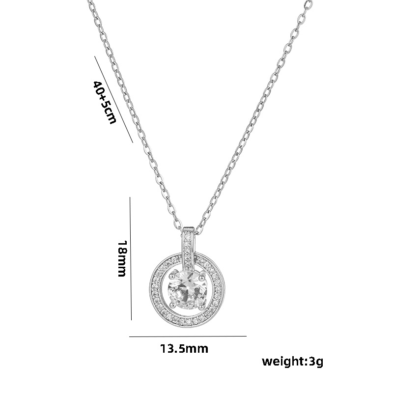 Collier en diamant de luxe léger pour femmes, design de marque de niche tendance, pendentif en zircon rouge, chaîne de clavicule en acier titane_voghion.com
