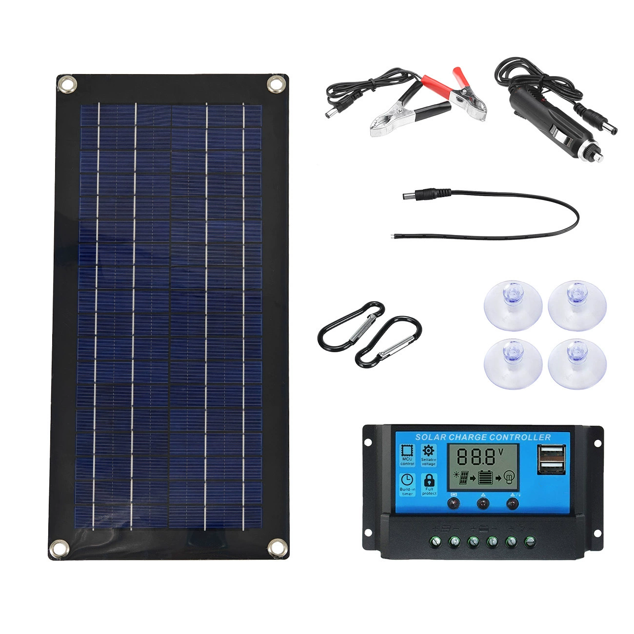 Трансграничные поставки поликристаллических полугибких солнечных панелей мощностью 10 Вт, легких и портативных, для зарядки аккумуляторов в любое время и в любом месте.