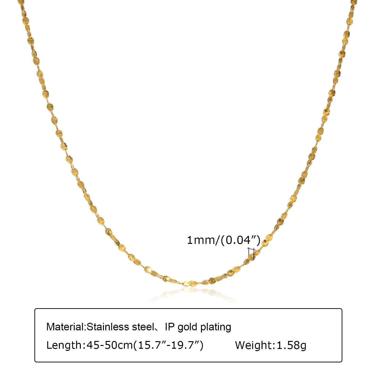 Lobster Trigger Clasp Closure Clasp Closure Type Gold Plated Plating Material Wholesale Jewelry Simple Style Geometric 201 Stainless Steel Gold Plated Stainless Steel Necklaces