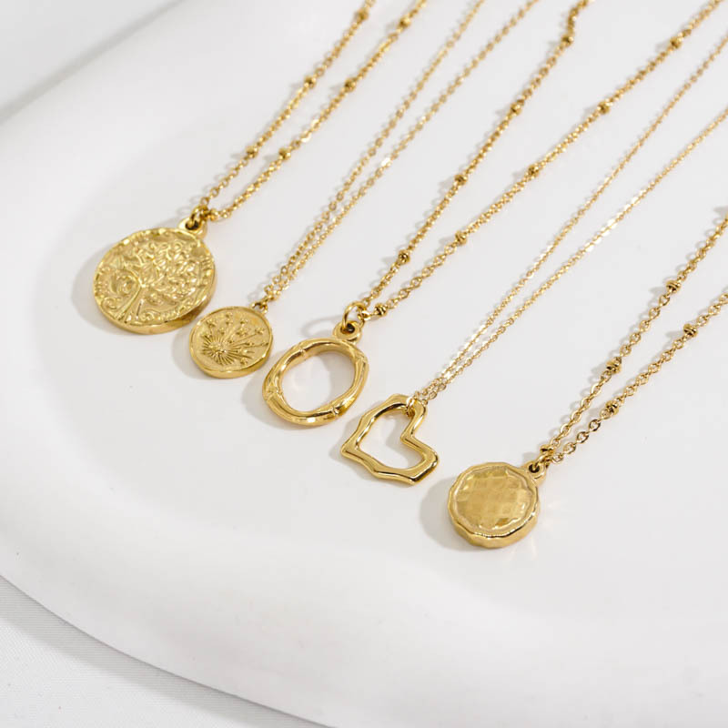 Fashion Heart Shape Titanium Steel Plating Zircon Pendant Necklace 1 Piece