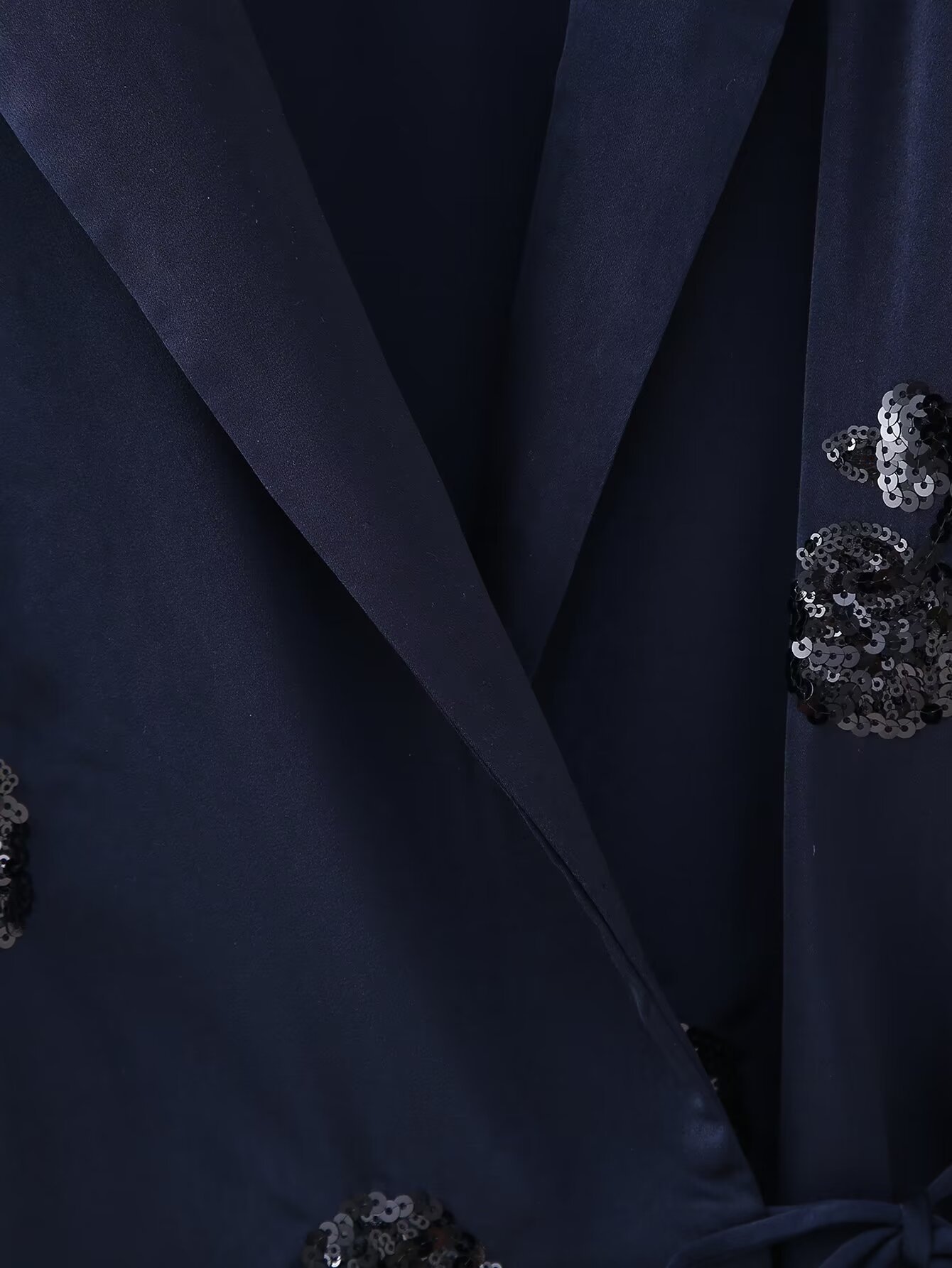 Dámske oblečenie, letná novinka 2024, sako s dlhými nohavicami a perleťovou ozdobou_voghion.com