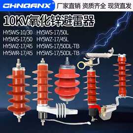 10KV高压避雷器HY5WS-17/50HY5WZ-17/45DL-TB户外氧化锌跌落HY5WR