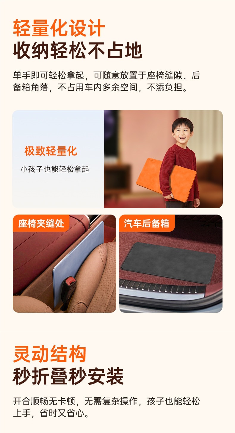 Colorful Zdz01 Car-Mounted Small Folding Table, Children's Study Table, In-Car Table Board for Writing Homework, Portable