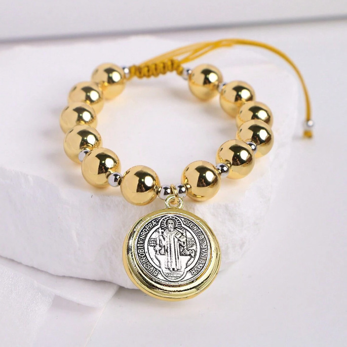 19g Weight IG Style Heart Shape Eye CCB Beaded Chain Beaded Bracelets Wholesale