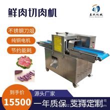 变频式熟肉切肉机设备立式输送带肉类切块机不锈钢大块海带切丝机