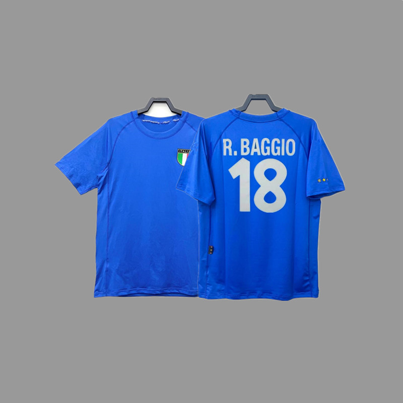 レトロジャージサッカーユニフォームイタリアユニフォームマルディーニバッジョピエロトッティカンナバロジャージ|undefined