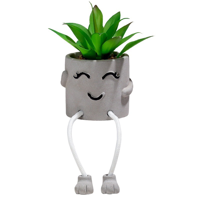 Nordic ins estilo simulación suculenta pequeña olla creativa Escritorio de oficina colgando pies muñeca falsa planta verde adornos Decoración image 1