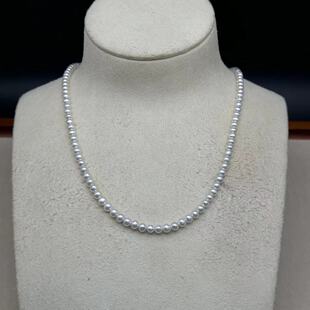 4-5mm Zhuji natural freshwater pearl semi-finished product is round micro flaw light factory direct diy necklace bracelet