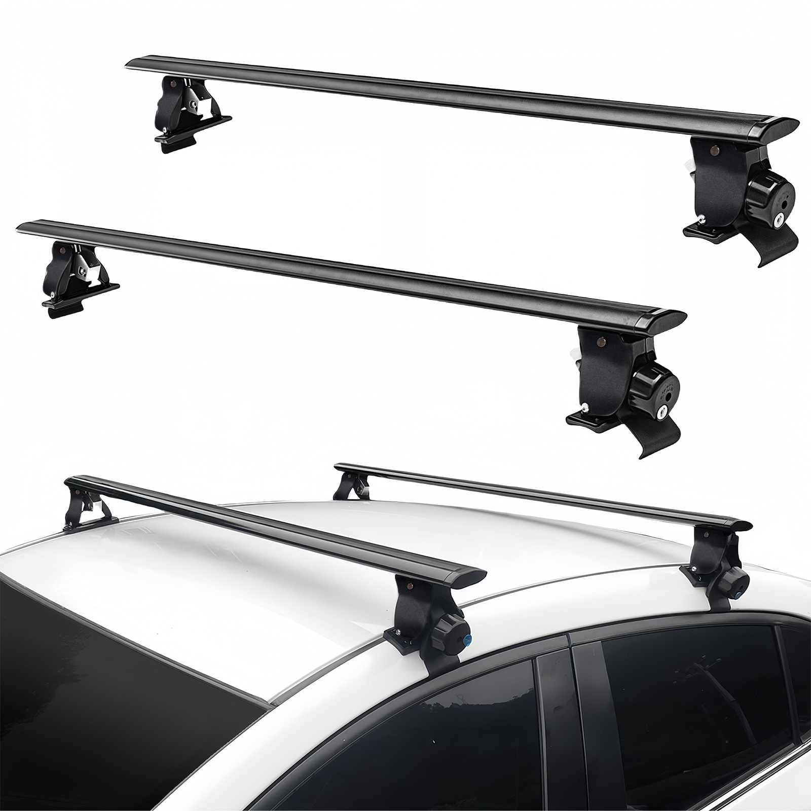 SYDSZ Universal Tiger Claw Car Roof Rack Crossbars, Thickened, Universal Modification, with Lock, High Load Capacity