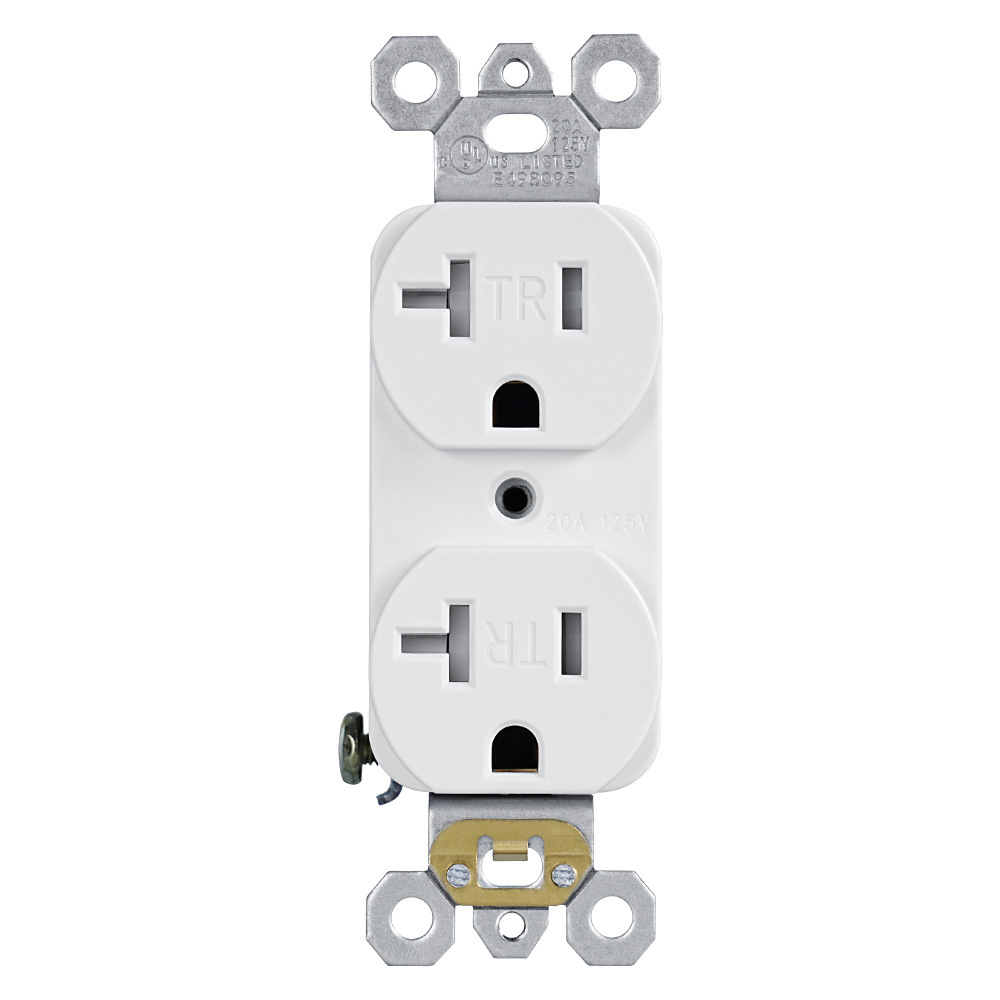 Enchufe estándar americano de la serie norteamericana Enchufe blanco doméstico estándar americano con TR 20A 125V Enchufe de pared estándar americano UL