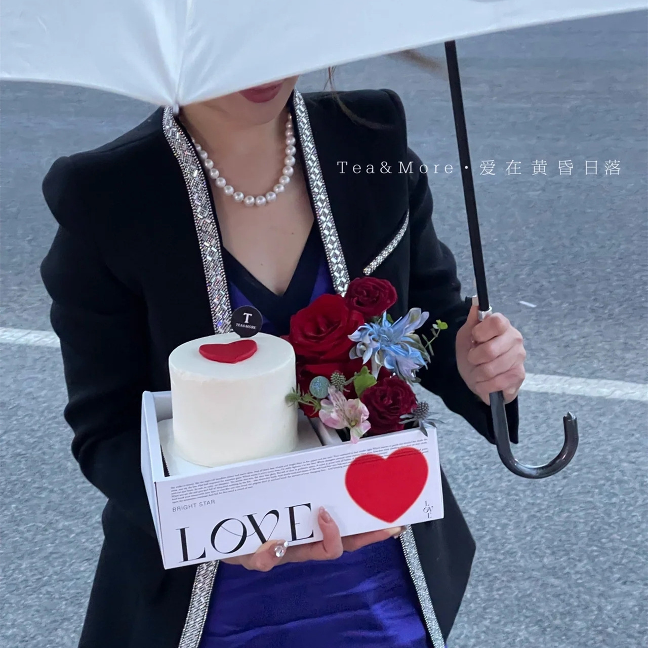 Caja de pastel de flores Día de San Valentín Caja de regalo de Año Nuevo Caja de dulces Caja de regalo de mano Internet Celebridad Caja de flores de pastel transparente