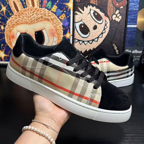 Autumn/Winter Rainbow Grid Men's Shoes New Arrival Men's Low-top Leather Surface Trendy Youth Casual Platform Shoes
