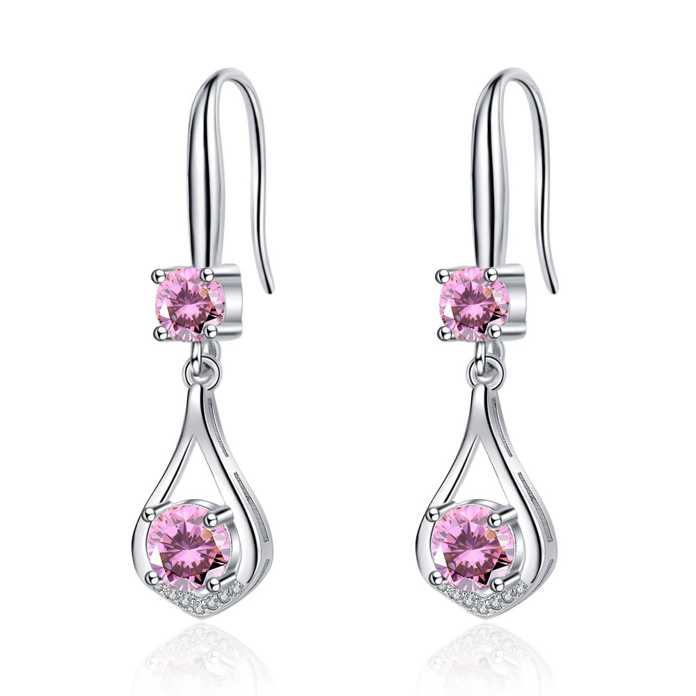 Серьги с коротким цирконием, свежие и милые, корейский стиль