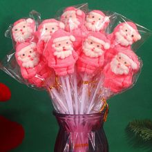 圣诞棉花糖可爱圣诞老人长棒软糖装饰卡通糖果活动零食圣诞惊喜礼