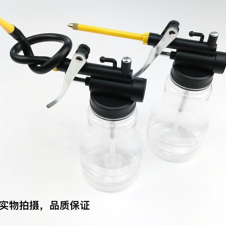 Оптовый прозрачный масляный горшок высокого давления 250 мл пластиковый шланг, устойчивый к падению медный наконечник, масленка, масленка, пулемет
