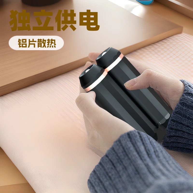 2024 calentador de manos caliente transfronterizo, calentador de manos magnético dividido, linterna de emergencia para bebé, mini calentador de manos eléctrico portátil