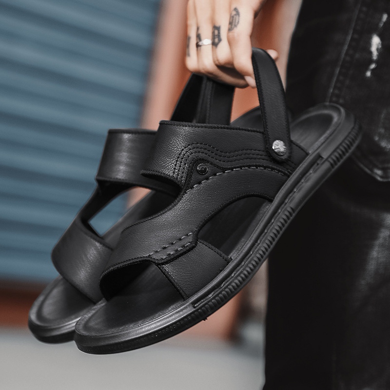 Sandalias para hombre verano nuevo estilo transpirable conducción exterior deportes ocio zapatos de playa antideslizantes resistentes al desgaste zapatillas ligeras y cómodas