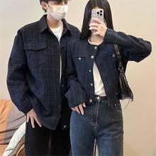 [两件套]情侣装秋冬季新款西装外套正肩翻领显瘦上衣ins潮短款女