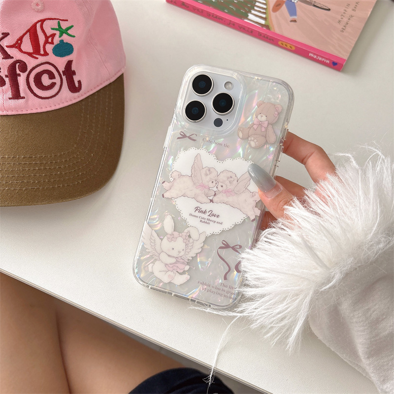 爱心翅膀小羊适用iPhone16pro苹果14promax手机壳13可爱15创意女|undefined