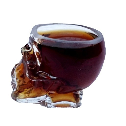 Creativo cristal calavera taza de vidrio vodka calavera taza de vino bar KTV suministros navideños