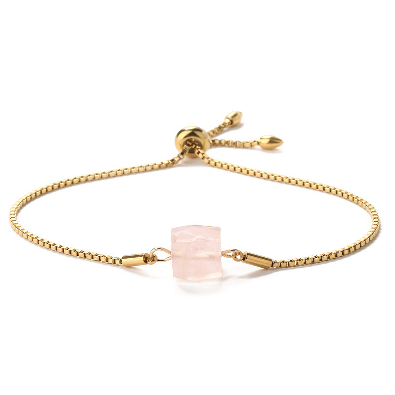 Amazon nueva pulsera natural Cruz estilo minimalista nicho diseño pulsera color-Retención pulsera de cadena de acero inoxidable