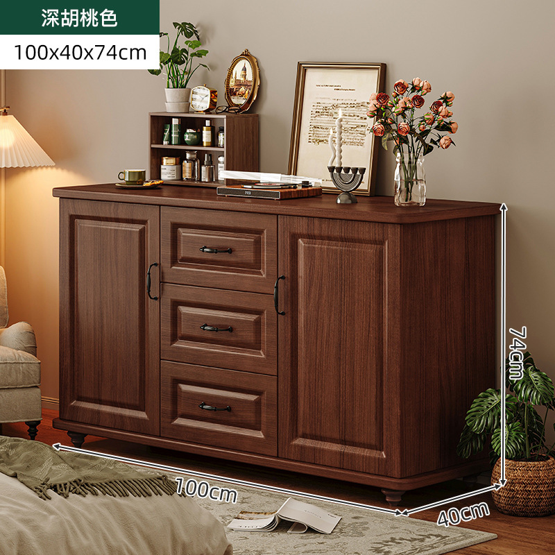 Gabinete de TV Gabinete de almacenamiento de estilo americano sala de estar hogar patas de madera maciza moderno dormitorio minimalista montado en la pared pecho de cajones gabinete de TV
