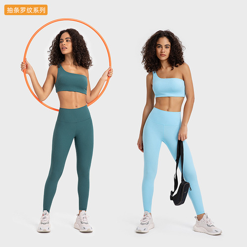 SPR ribbed fashion crossbody sports bra with hollow back beauty fitness sports bra DW369