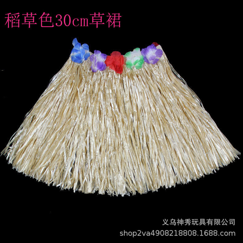 1 Hula guirnalda espectáculo Hawaiian hierba falda longitud 30cm