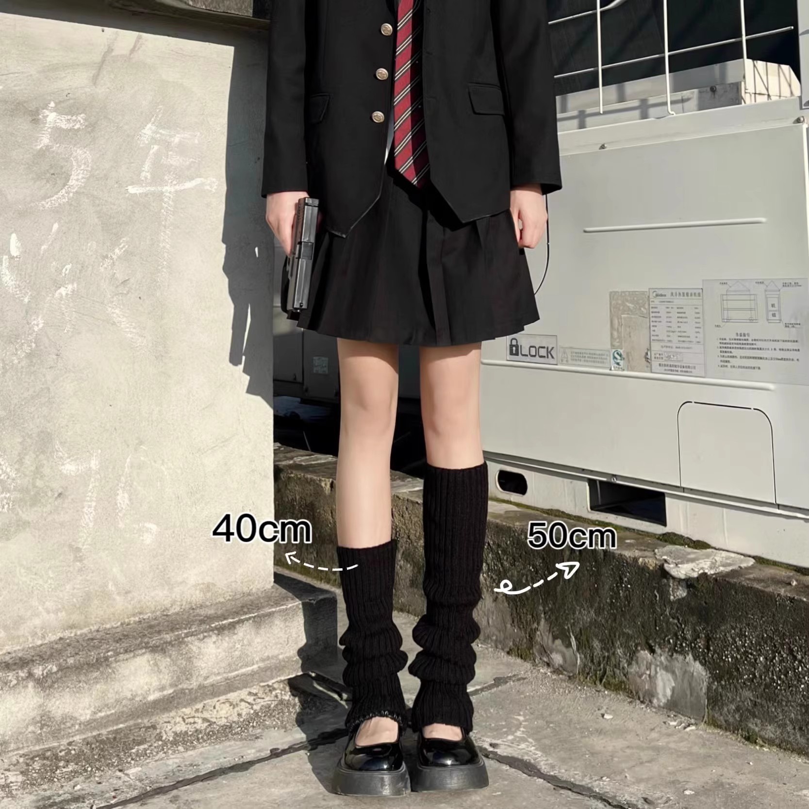 Knit socks Fall/Winter warm mid-tube socks y2k leg tops Spice Preppy Pile socks for women_voghion.com