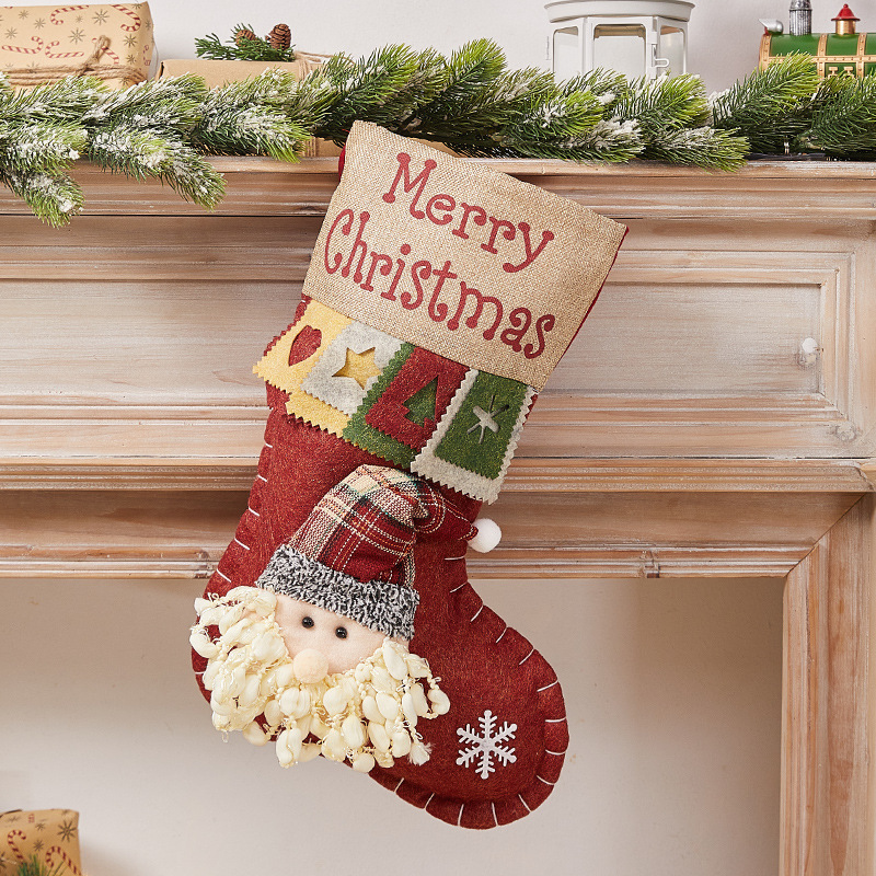 クリスマス装飾用品サンタクロース子供靴下クリスマスツリーペンダントクリスマス靴下プレゼント袋趙之李|undefined