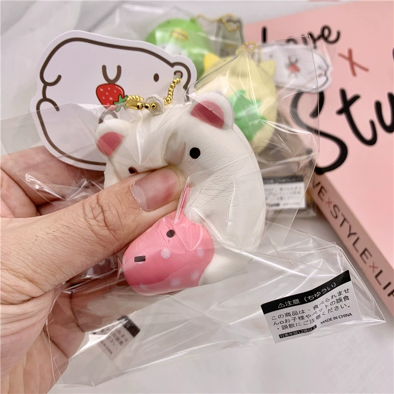 Мультяшная Squish, подвеска из ПУ, игрушка, 6 см, антистресс
