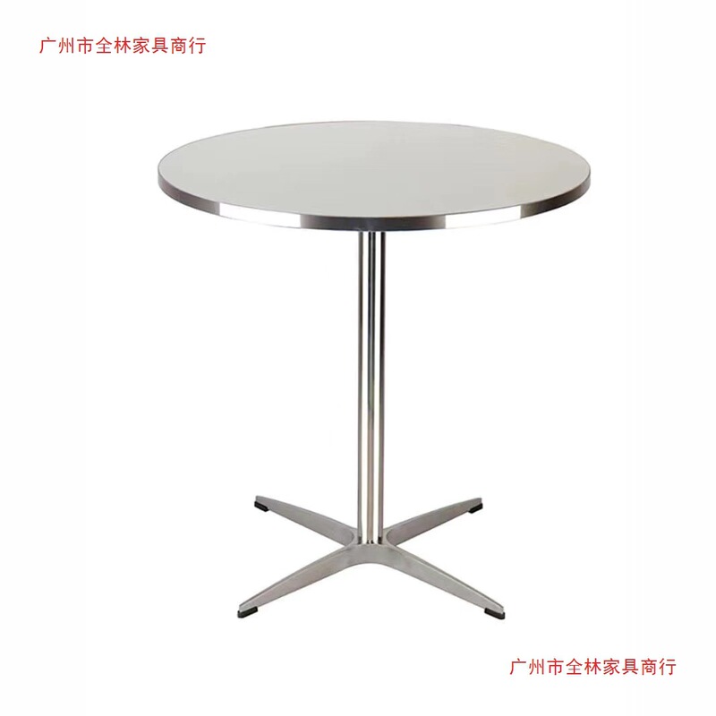 輸出シルバーエッジダイニングテーブルモダンシンプル韓国ラウンド小さなアパートカフェレストラン中古オフィステーブル|undefined